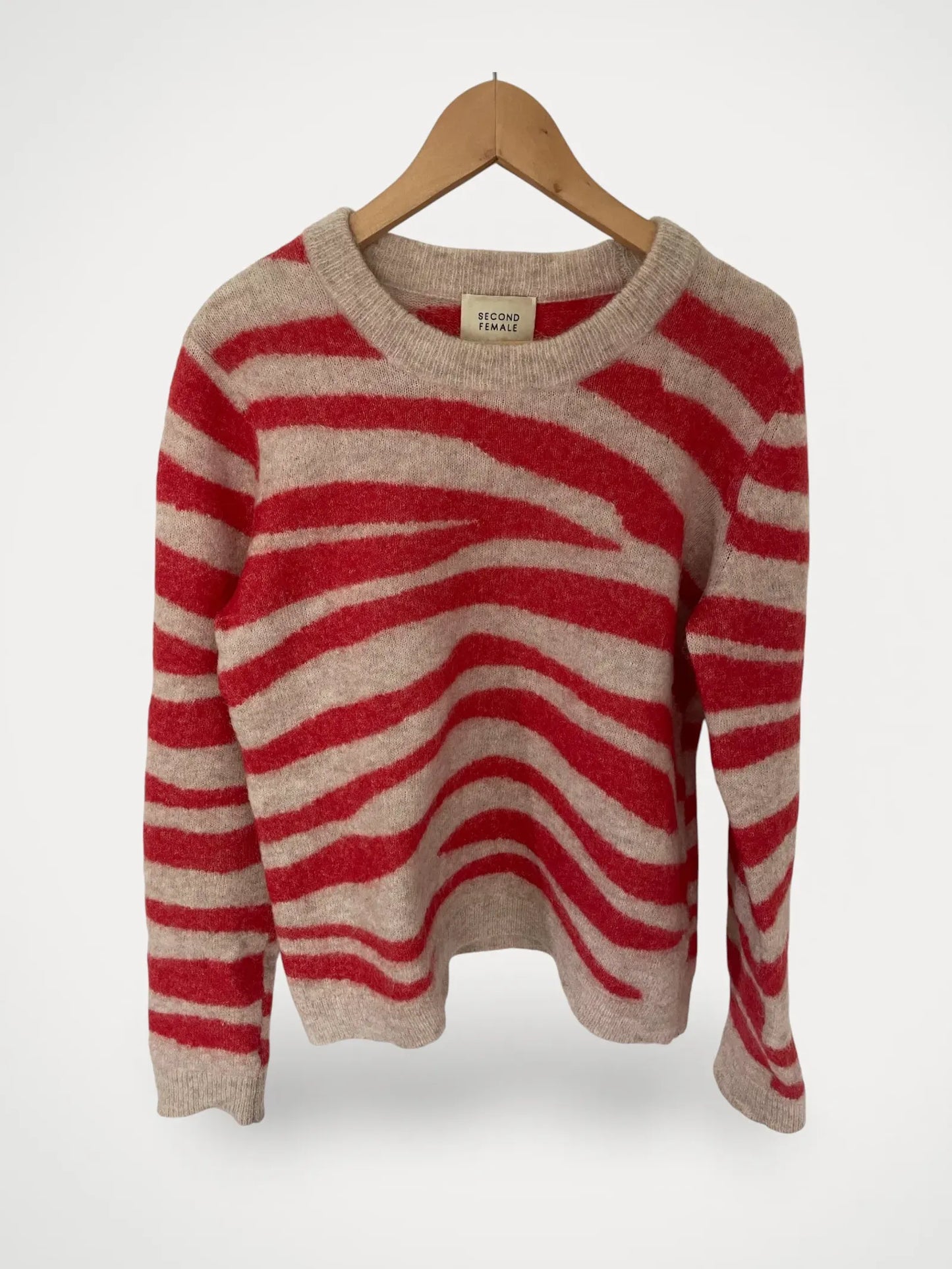 Second Female Zebra Knit O-ulltröja