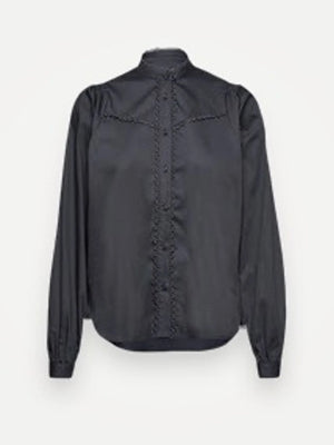 Levete Room Lr-isla Solid Färg: L200-dark Navy Blouse