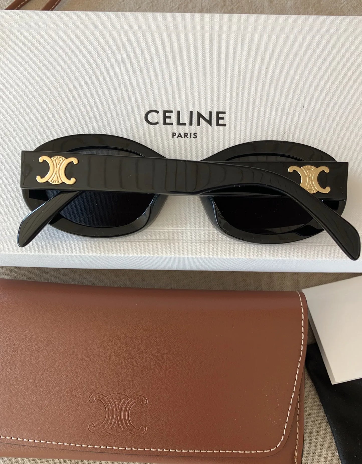 Céline Triomphe 01 Black Acetate Sunglasses