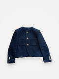 Céline Chasseur In Bouclé Tweed, 2v00c764l.38no.-kavaj NWOT