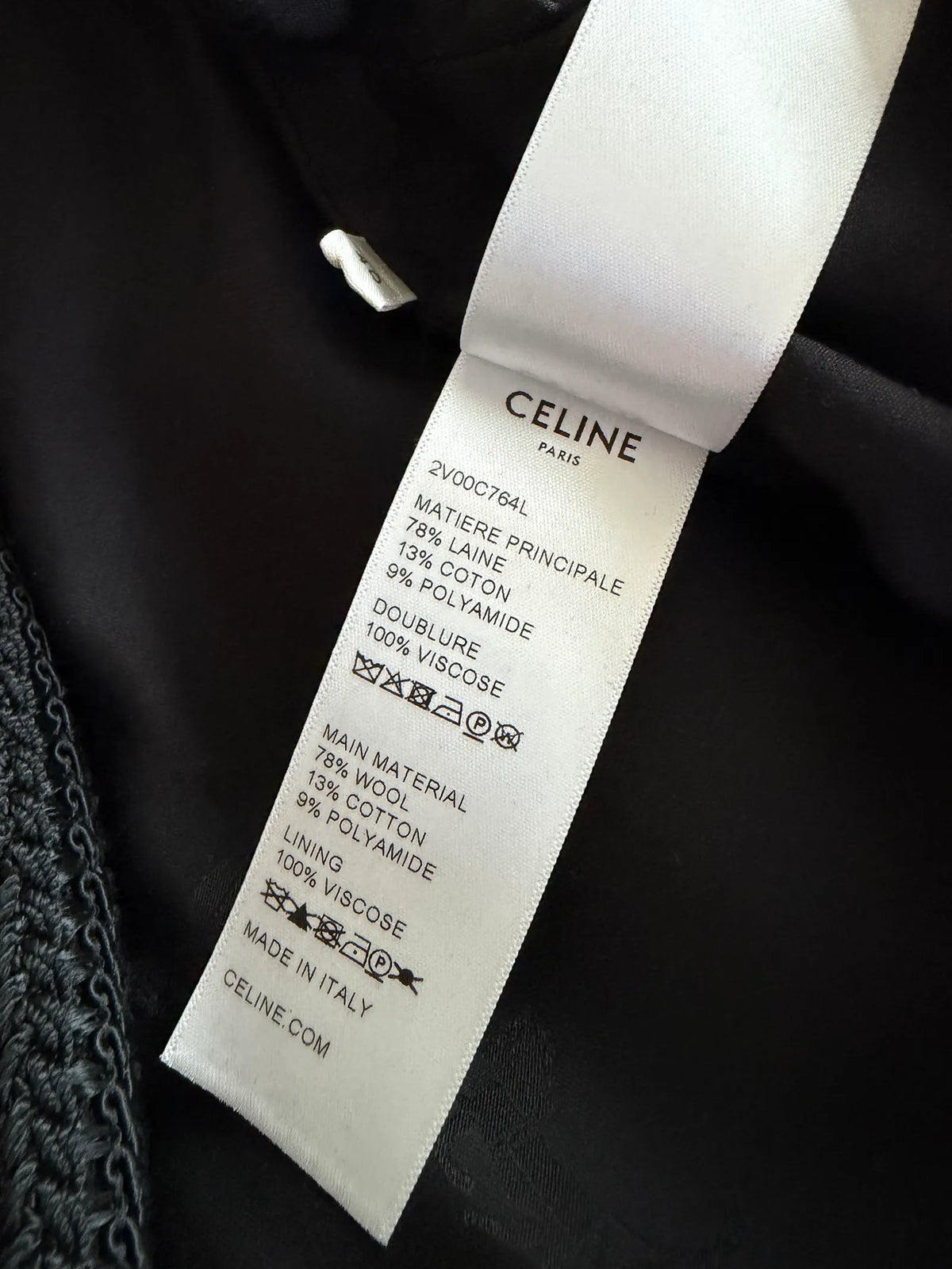 Céline Chasseur In Bouclé Tweed, 2v00c764l.38no.-kavaj NWOT