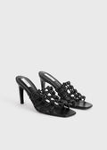 Toteme Braided-leather bandeau mules-skinnklackar