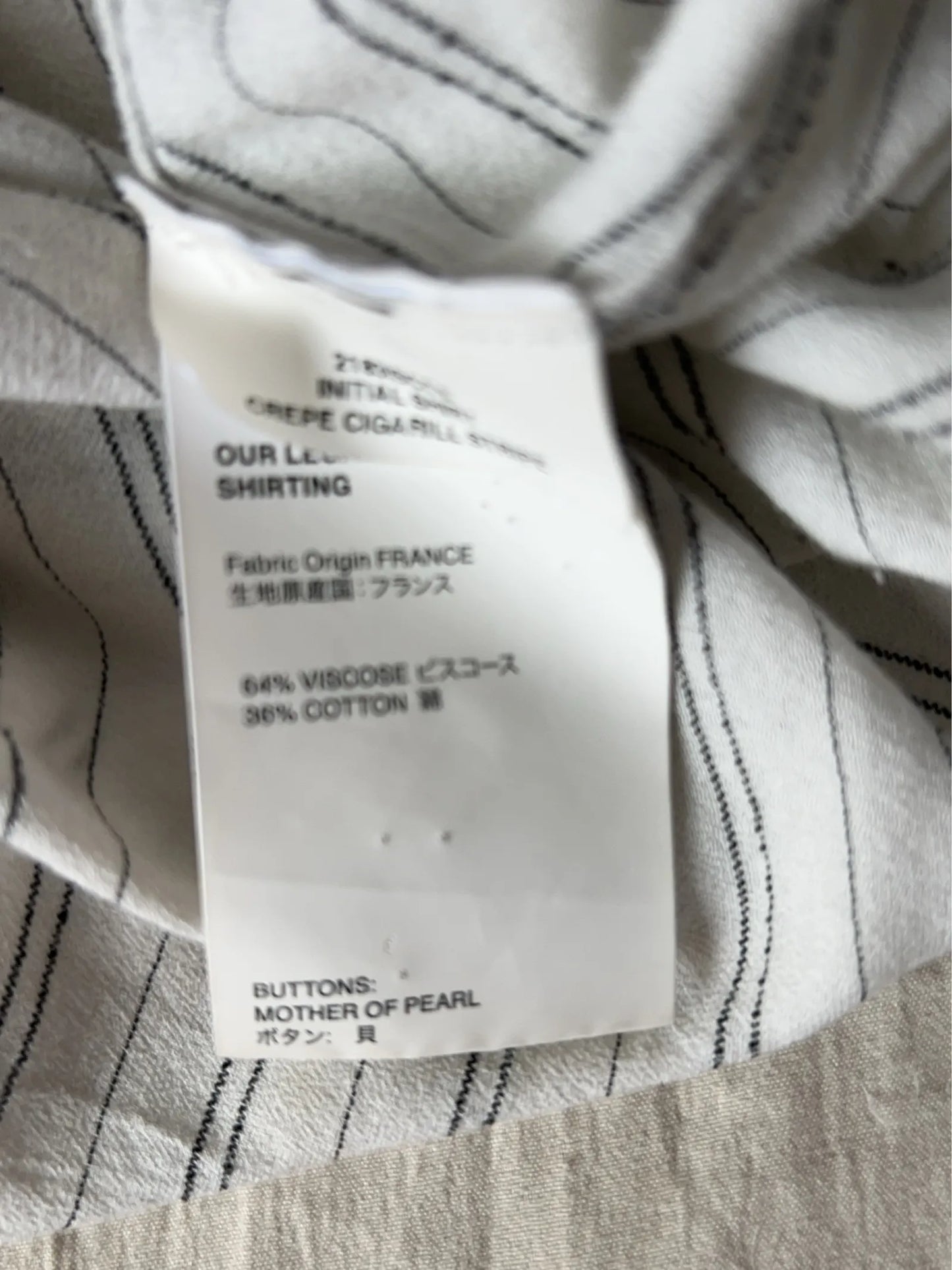 Our Legacy Crepe Cigarill Stripe-skjorta