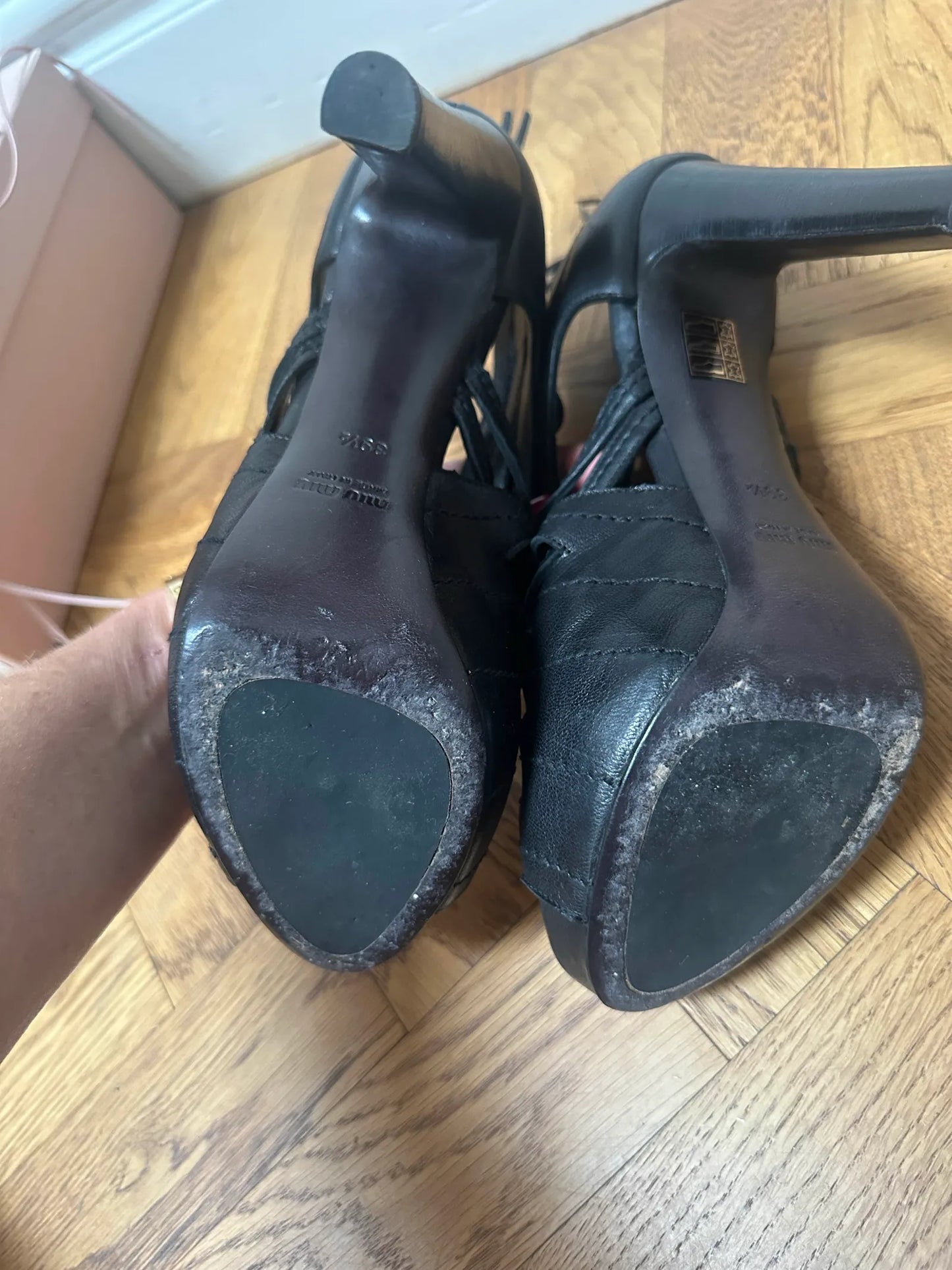Miu Miu Calature Donna Nappa Washed 5 Heels