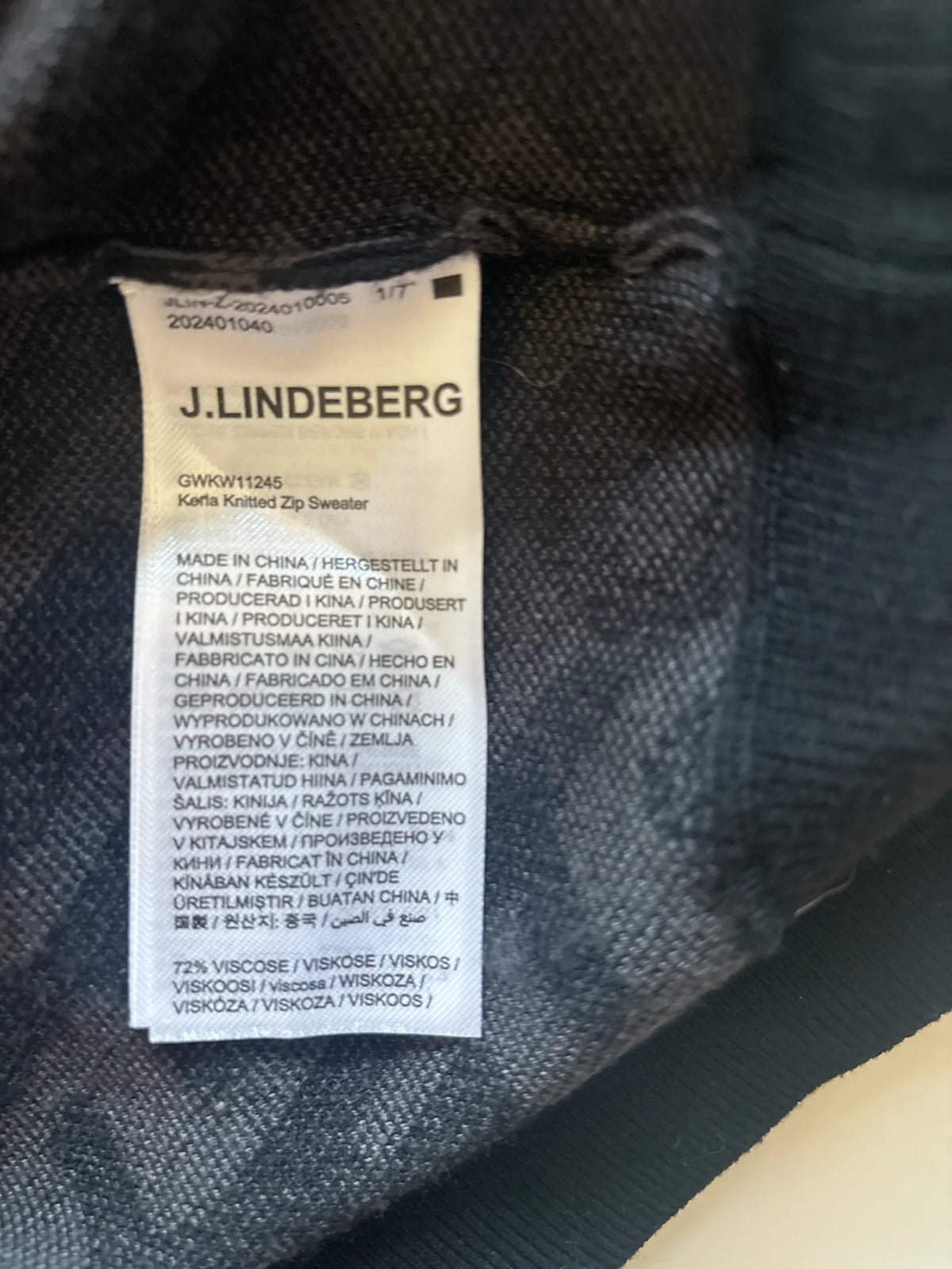 J.Lindeberg Kerla Knitted Zip Sweather-sweatshirt