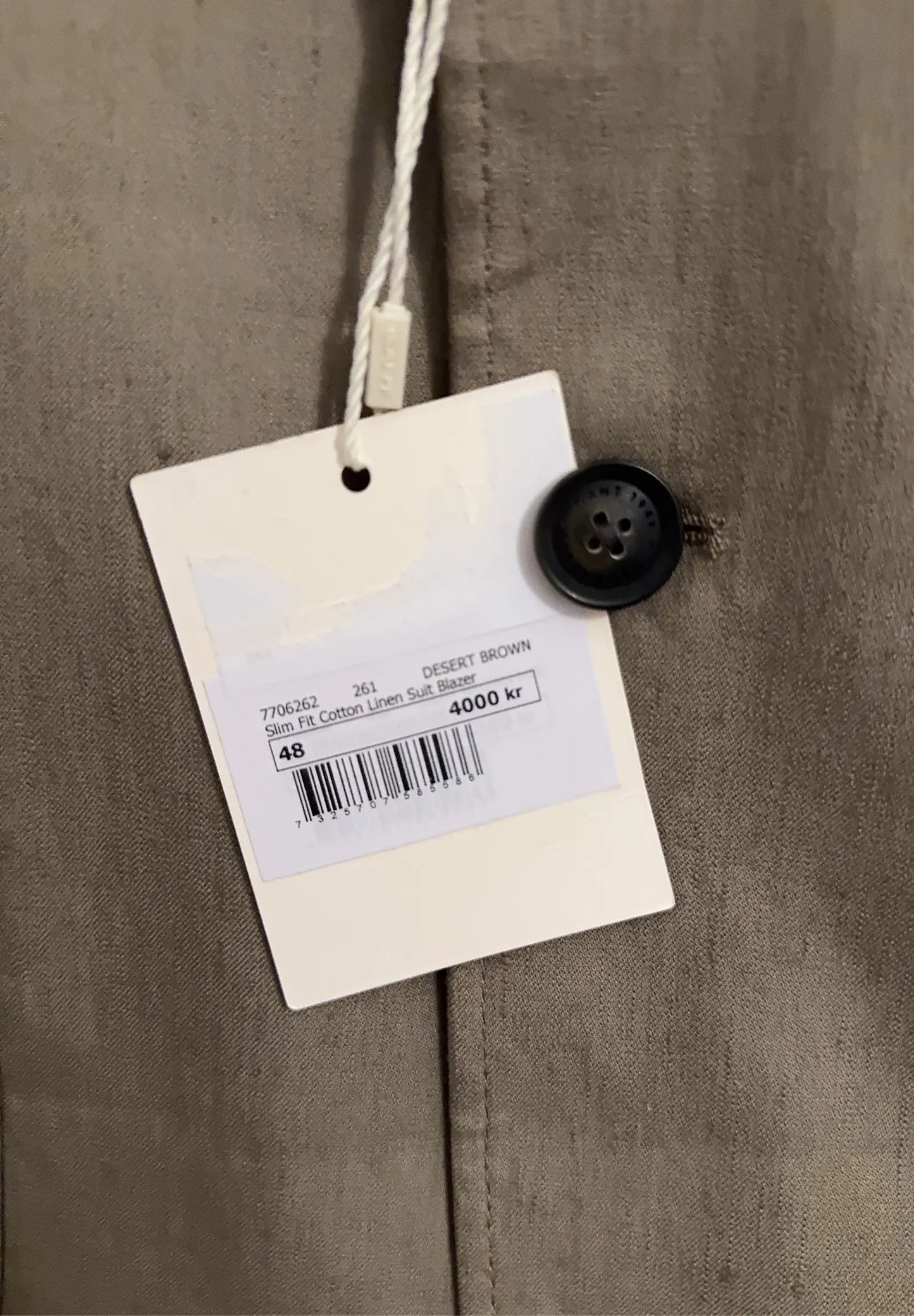 Gant Slim Fit Cotton Linen Blazer