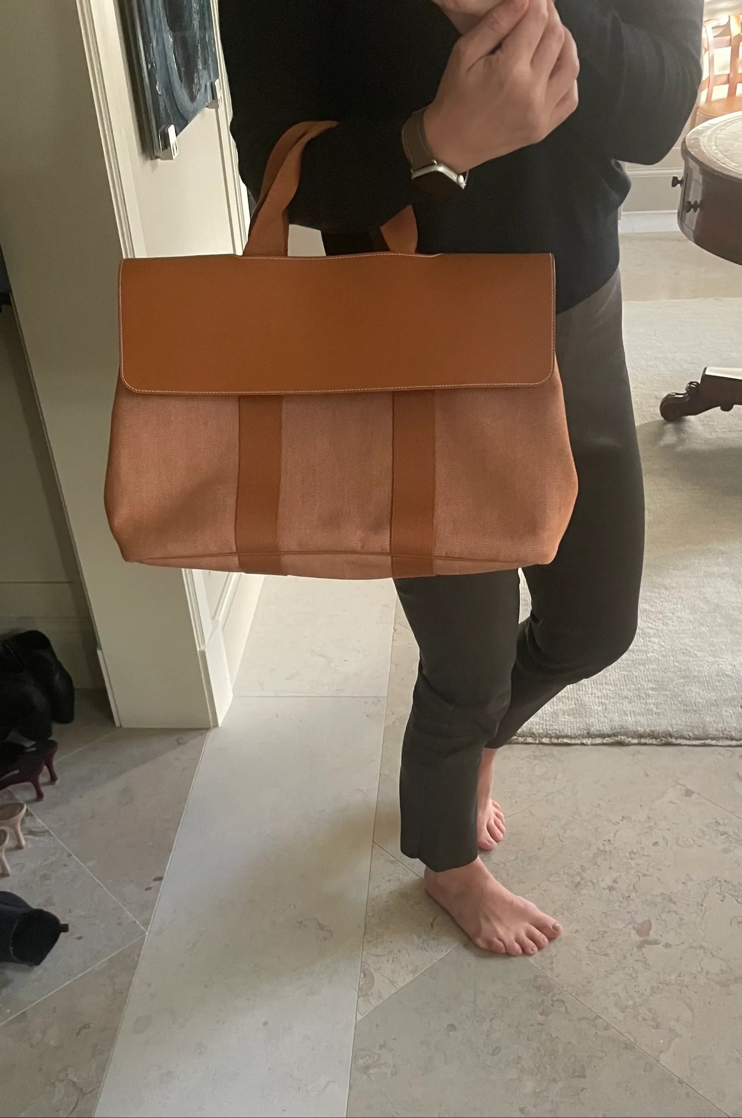 Hermès Valparisio Cloth Tote-handväska