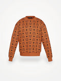 Mcm Maxi Monogram Print In Cognac Sweatshirt