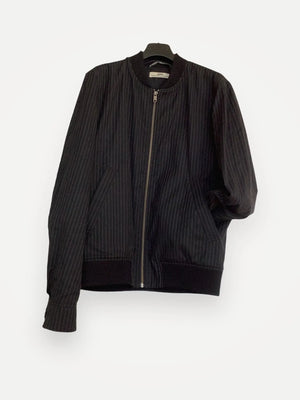 Hope Bomber Black With Light White Stripe-jacka