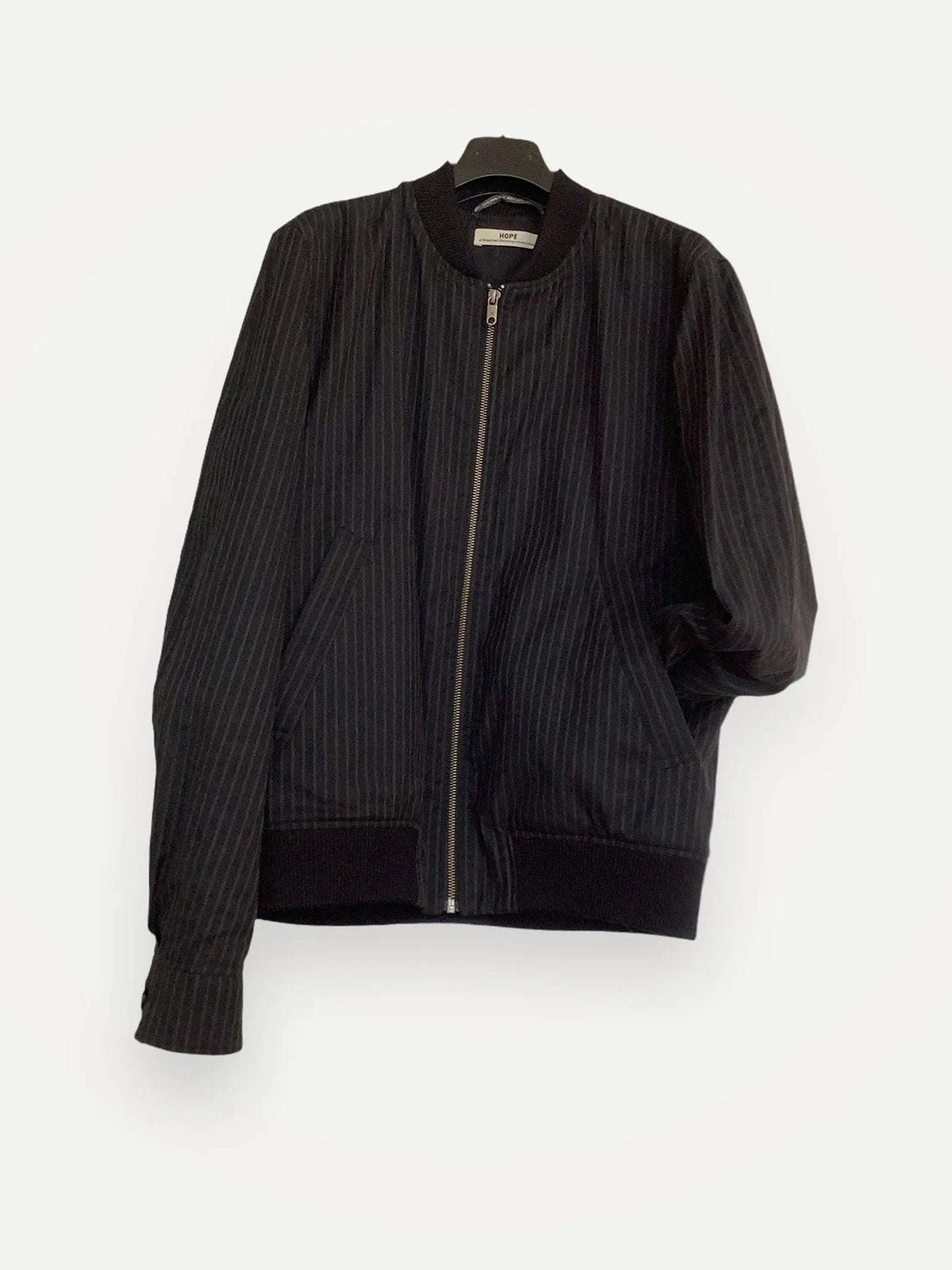 Hope Bomber Black With Light White Stripe-jacka