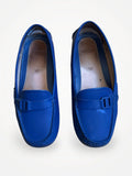 Bally Electric Blue Calf Plain Loafers