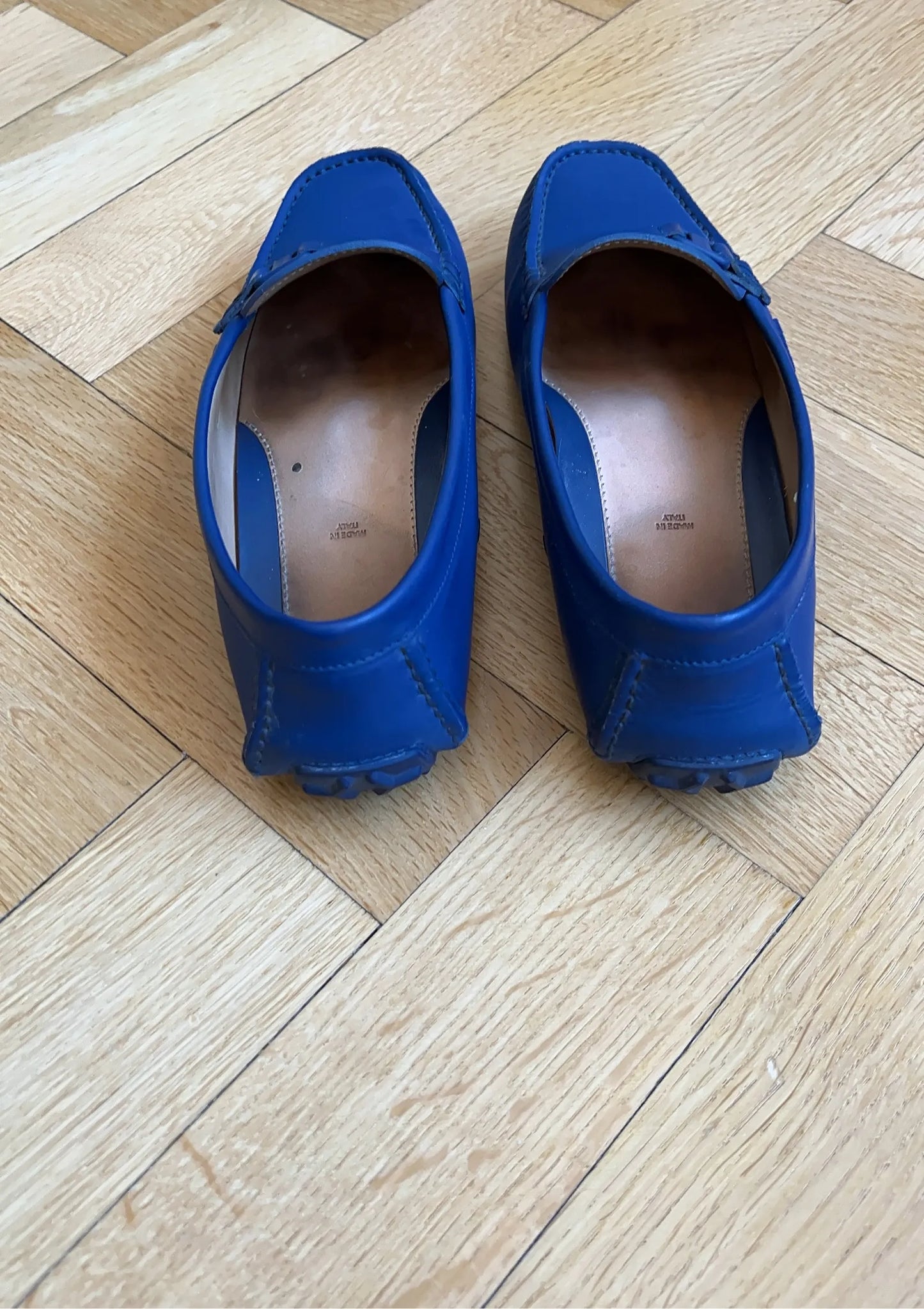 Bally Electric Blue Calf Plain Loafers