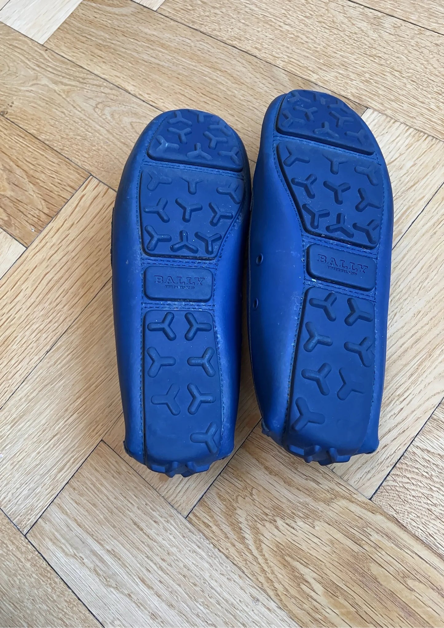 Bally Electric Blue Calf Plain Loafers