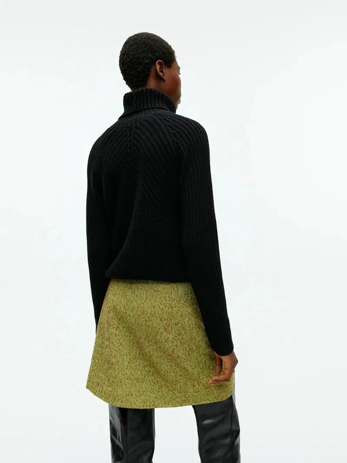 Arket Herringbone Mini Skirt