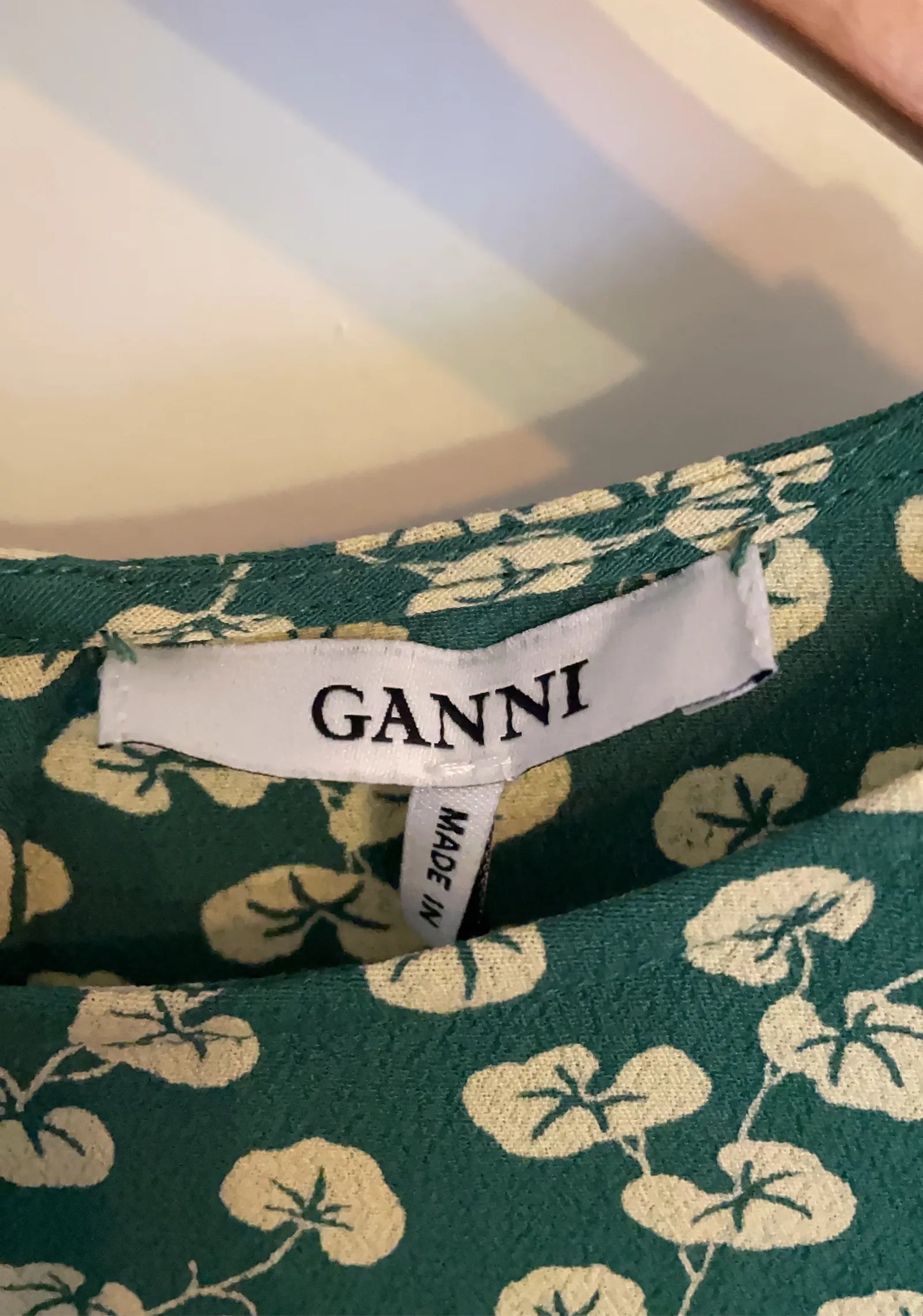 Ganni Dalton Crepe I Verdant Green Dress