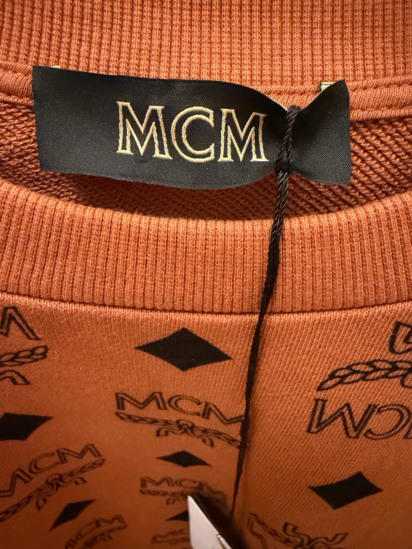 Mcm Maxi Monogram Print In Cognac Sweatshirt