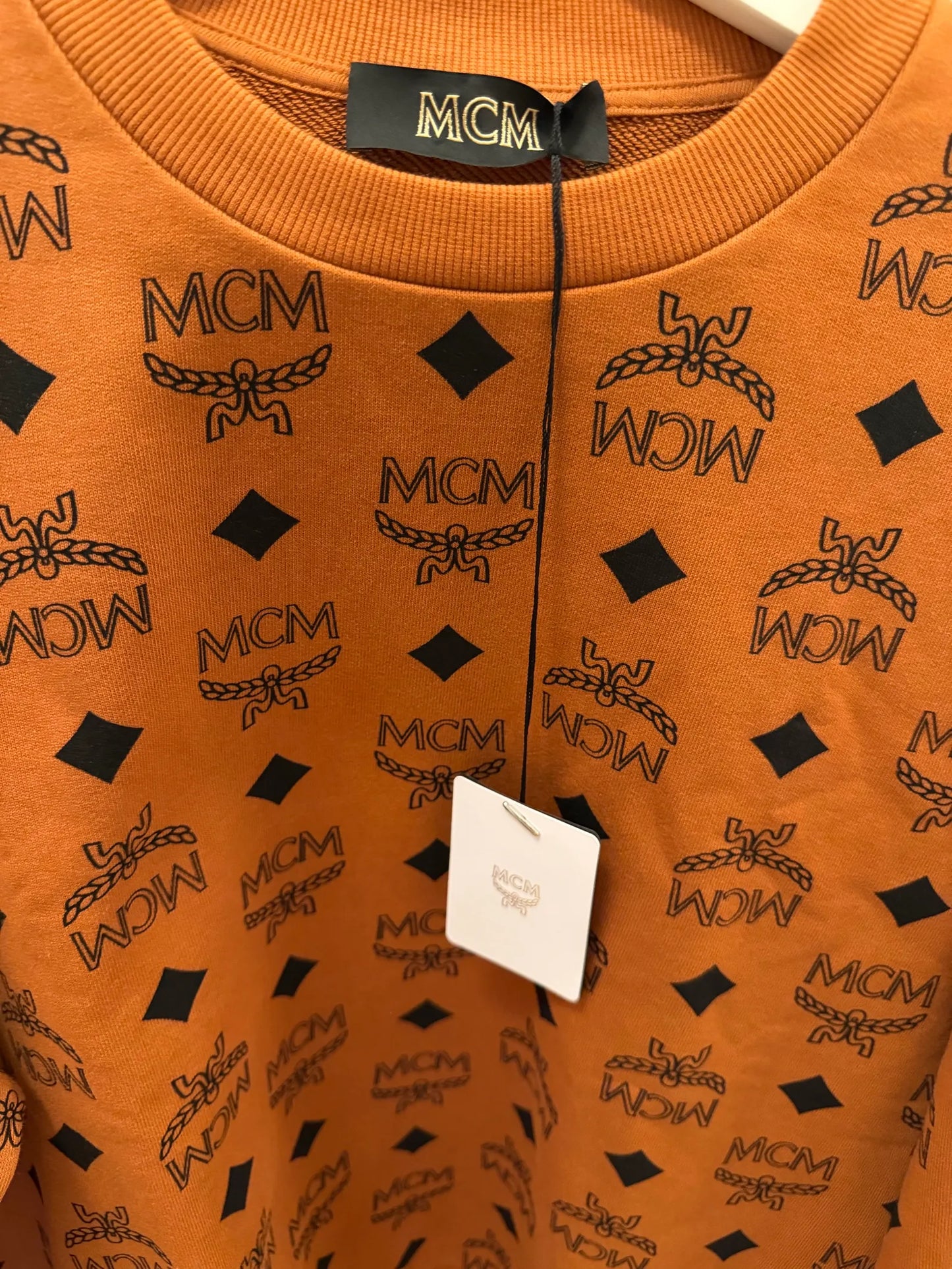 Mcm Maxi Monogram Print In Cognac Sweatshirt