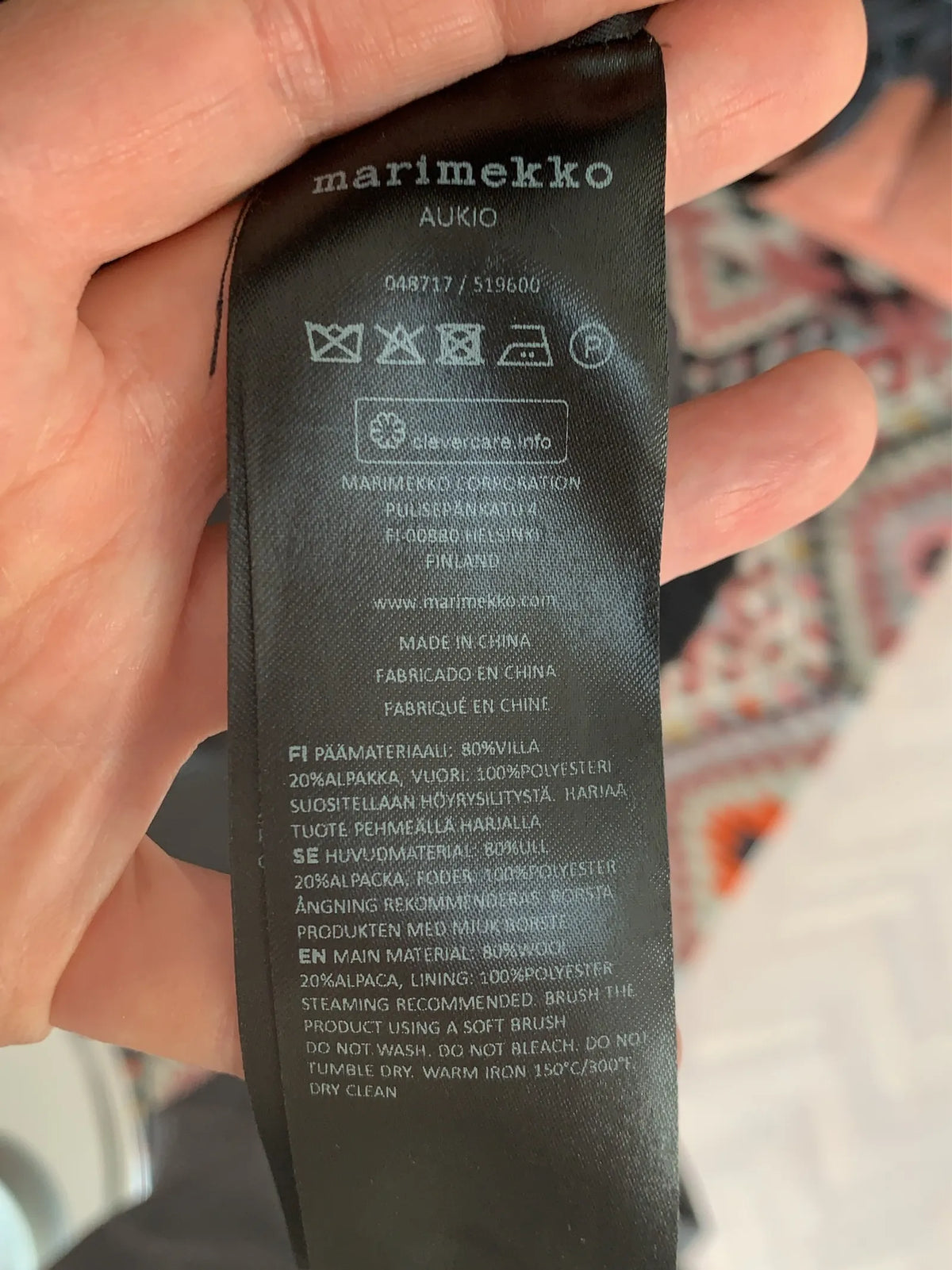 Marimekko Aukio Wool-ullkappa