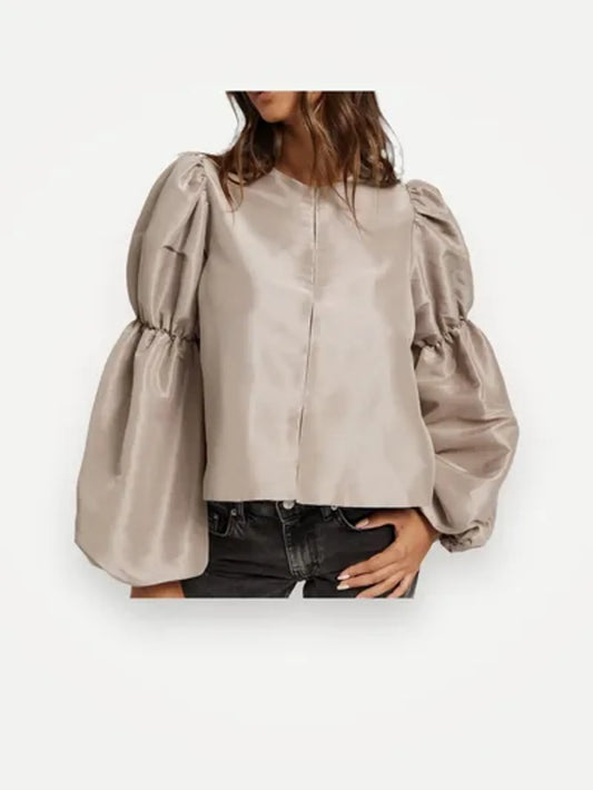 By Malina Zoey Double Pouf Sleeve Blouse