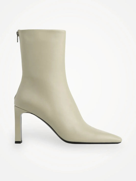 Toteme Bar Leather Ankle White Boots