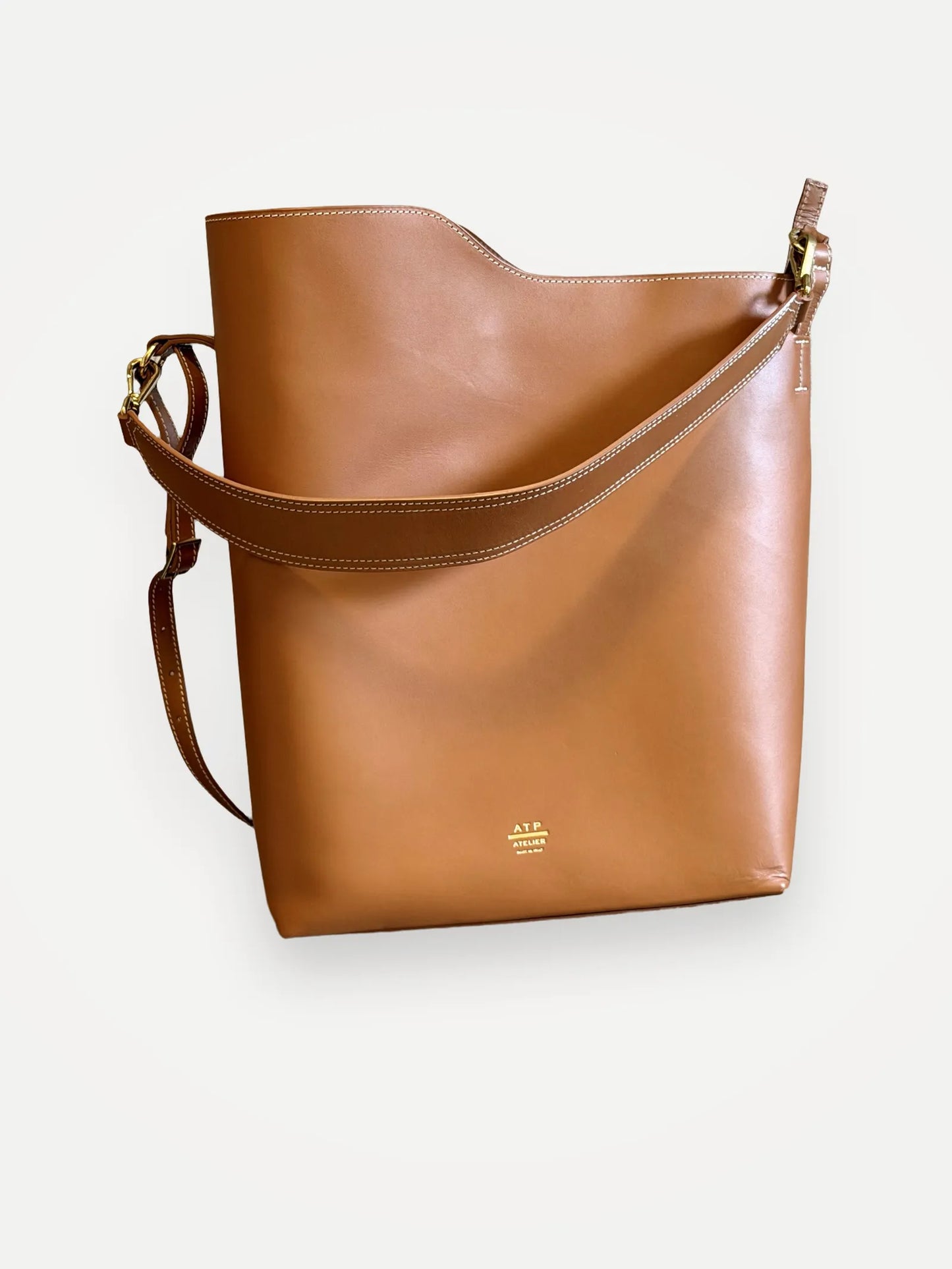 ATP Atelier Scafati Brandy Vacchetta Totes-skinnaxelremsväska