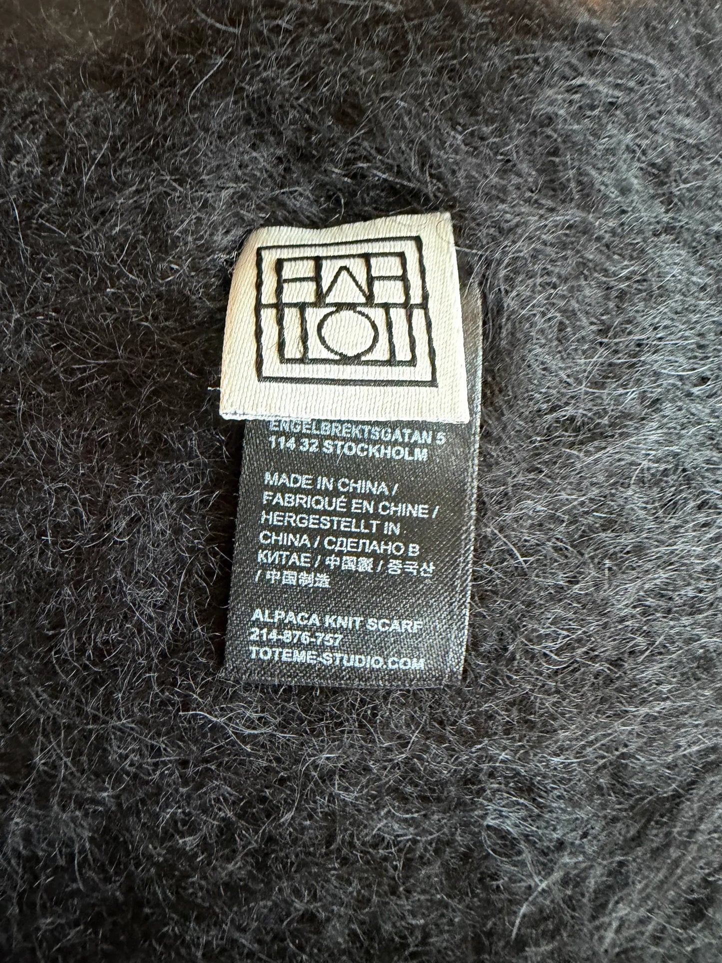 Toteme Alpaca Knit-ullsjal NWOT