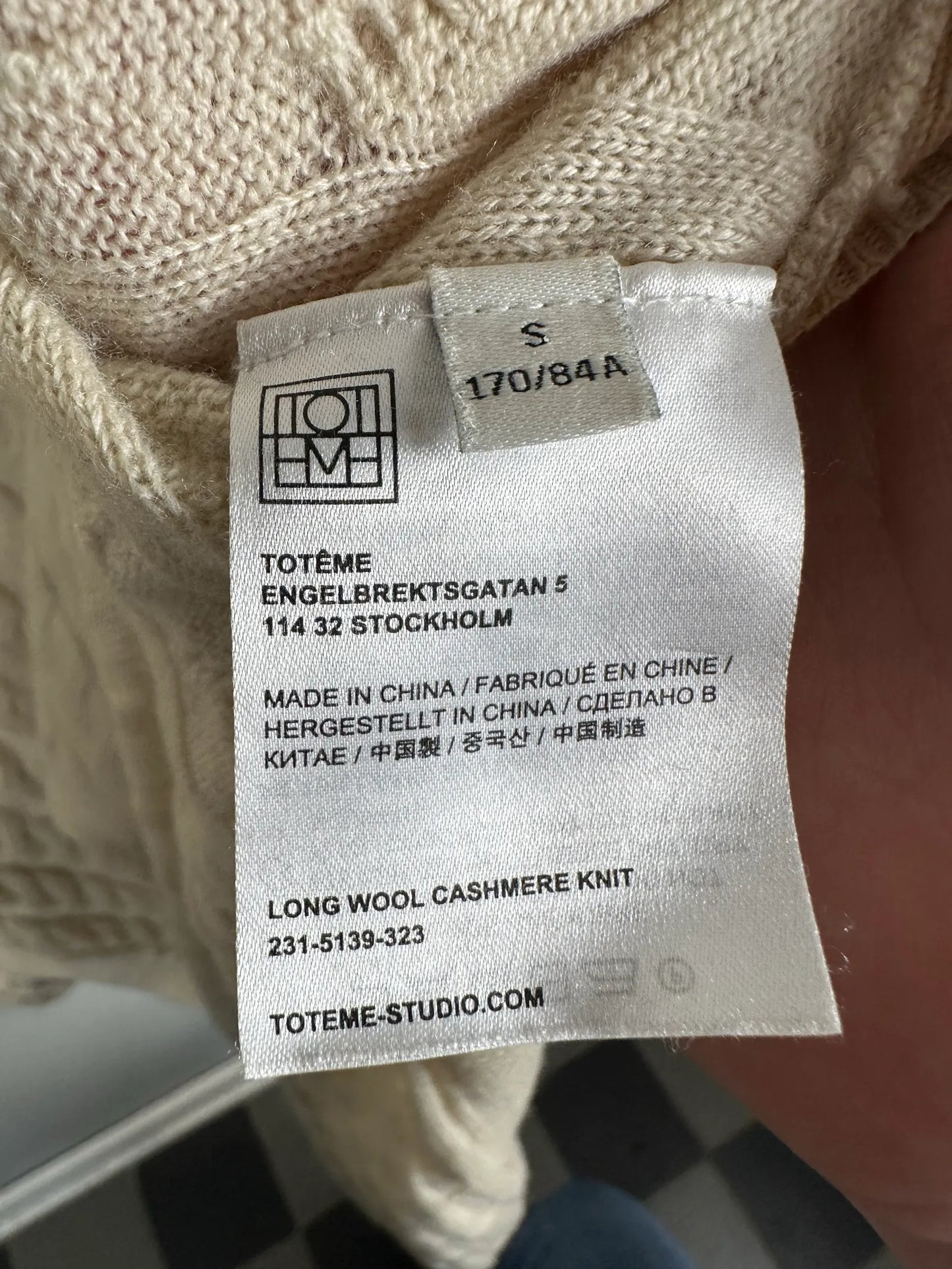 Toteme Long Wool Cashmere Knit-ulltröja