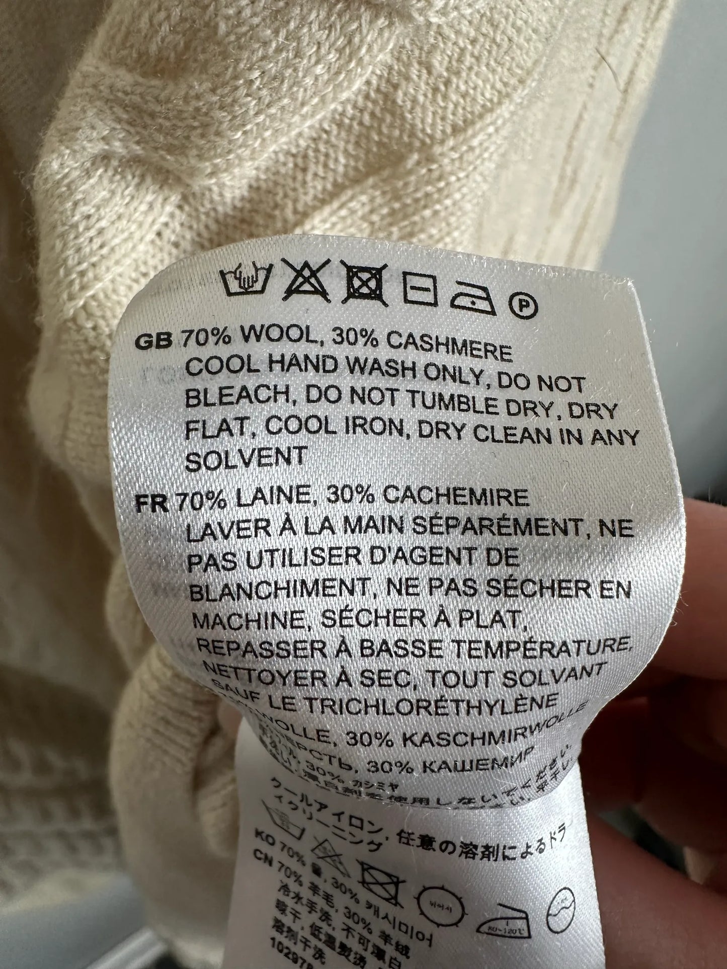 Toteme Long Wool Cashmere Knit-ulltröja