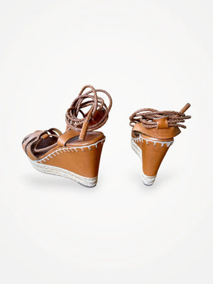 Ralph Lauren-skinnsandaler