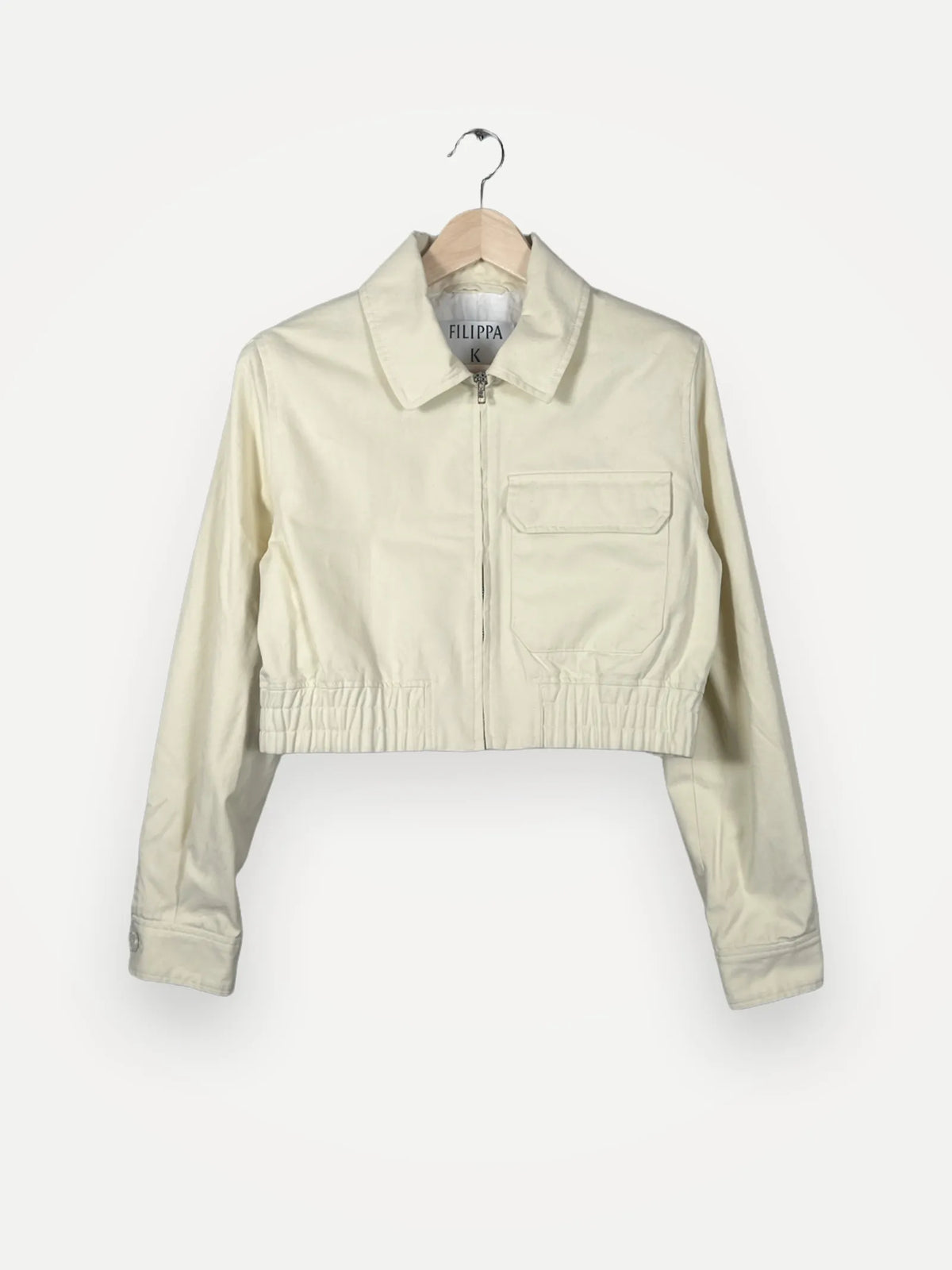 Filippa K Cropped Cotton Zip-jacka