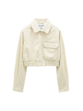 Filippa K Cropped Cotton Zip-jacka