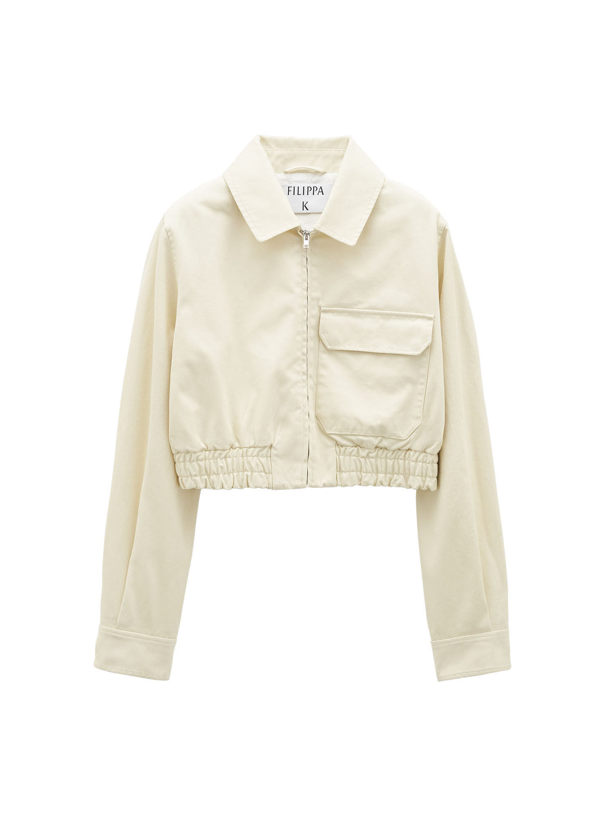 Filippa K Cropped Cotton Zip-jacka
