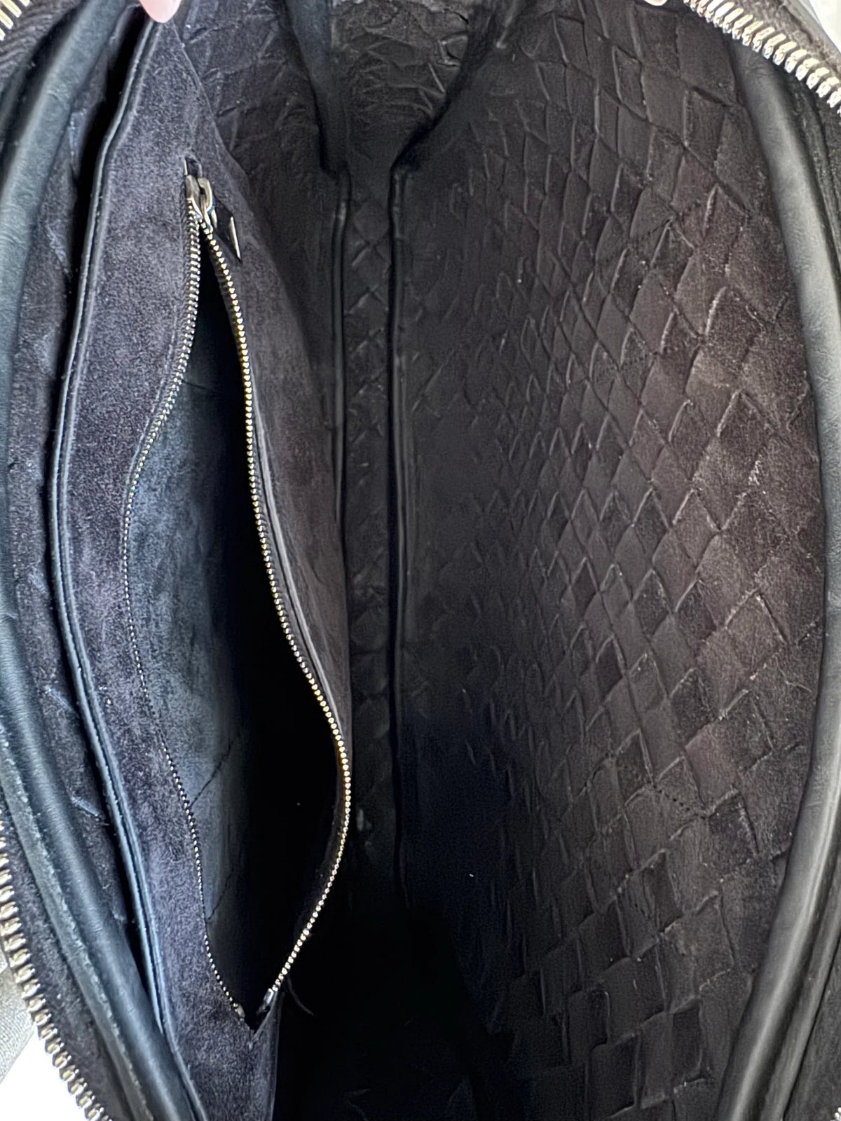 Bottega Veneta Slim Intrecciato Leather Briefcase With Strap Computer case