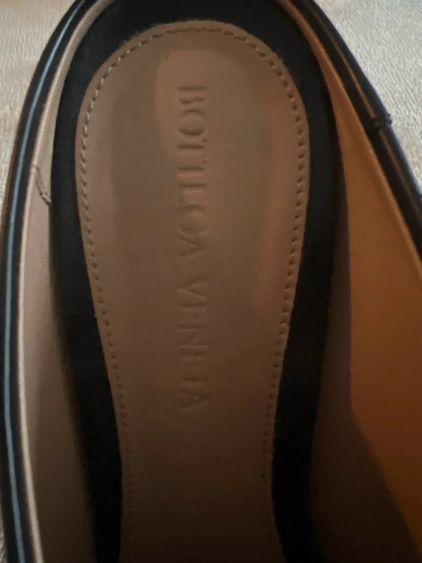 Bottega Veneta Tex Mule-skinnklackar NWOT
