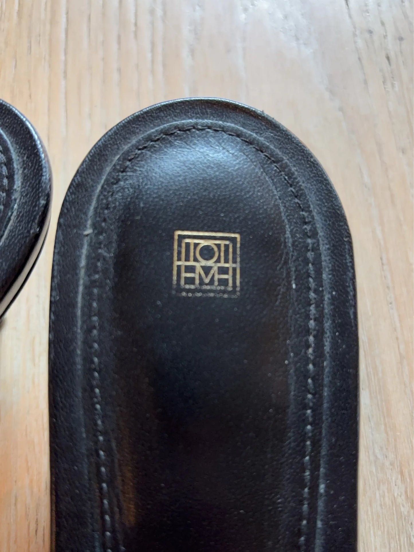 Toteme Leather Heeled Flip Flops Black Heels