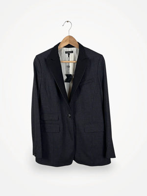 Rag & Bone Gray Multi Paloma Japanese Wool Blazer