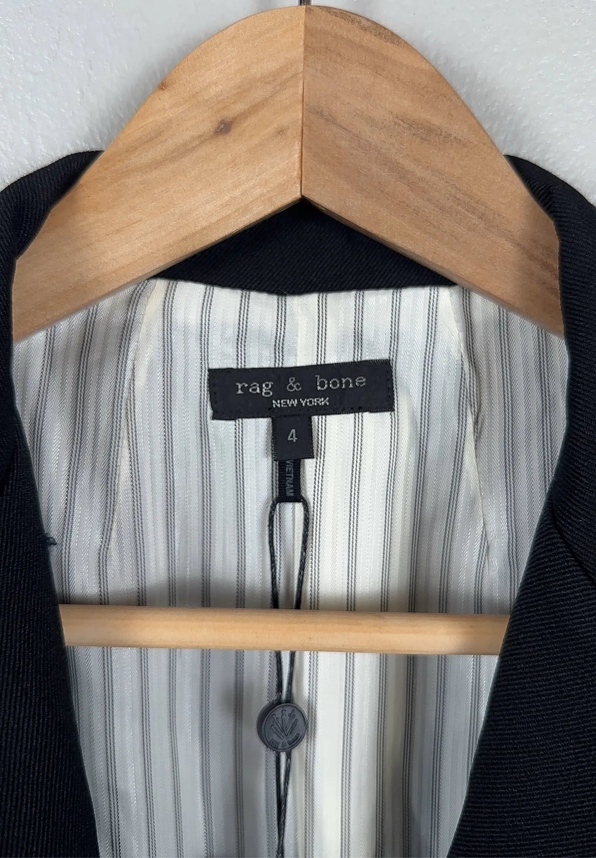 Rag & Bone Gray Multi Paloma Japanese Wool Blazer