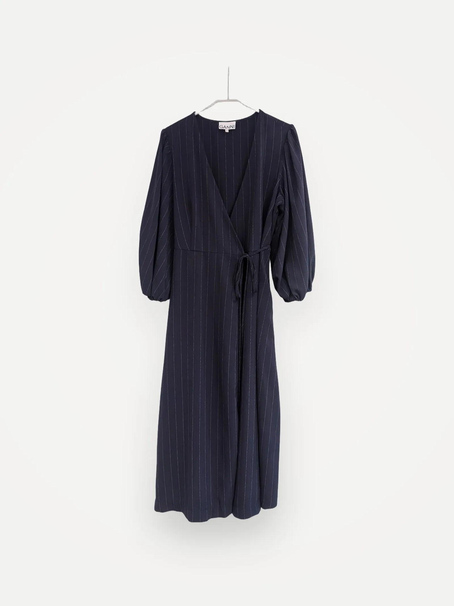 Ganni Heavy Crepe Wrap-klänning