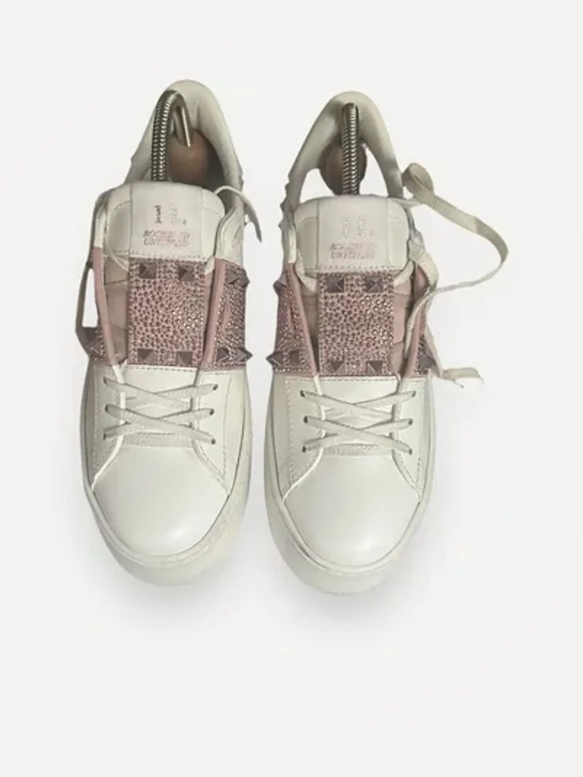 Valentino Flatform Rockstud Untitled Trainer-skinnsneakers