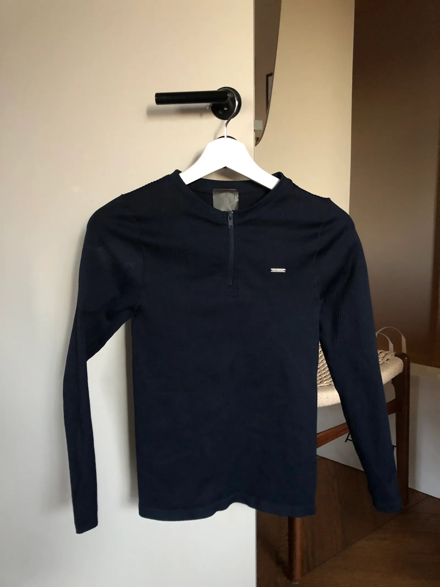 Aim’n Ribbed Navy Zip-tröja