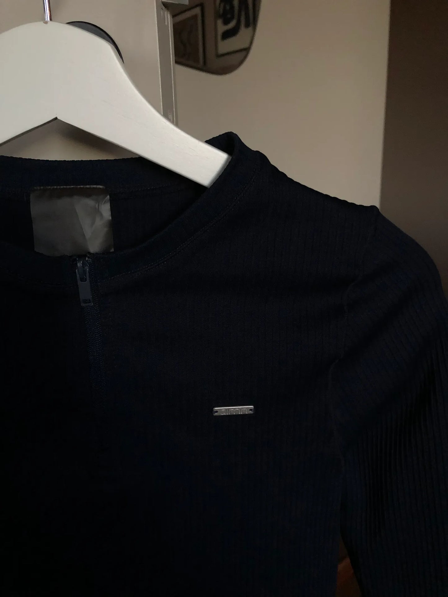 Aim’n Ribbed Navy Zip-tröja