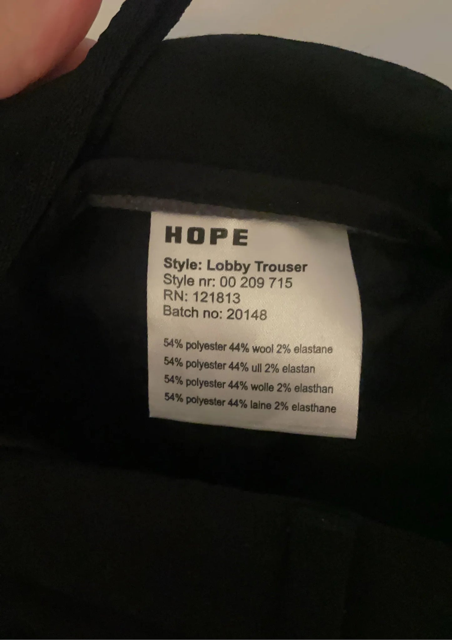 Hope Lobby Suit Trousers