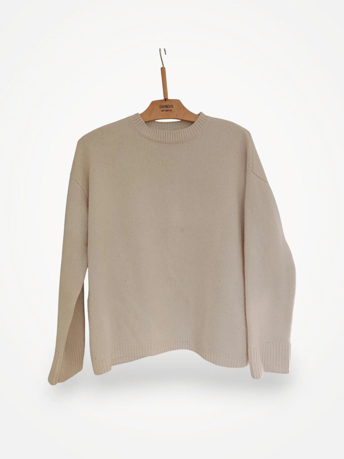 Soft Goat Women The Crewneck Feather White S-kashmirtröja