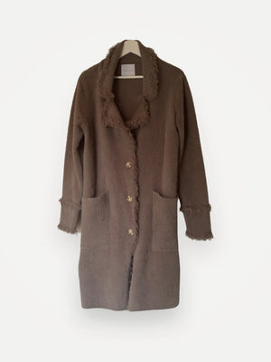Rino & Pelle Catena Fringe, Taupe Cardigan