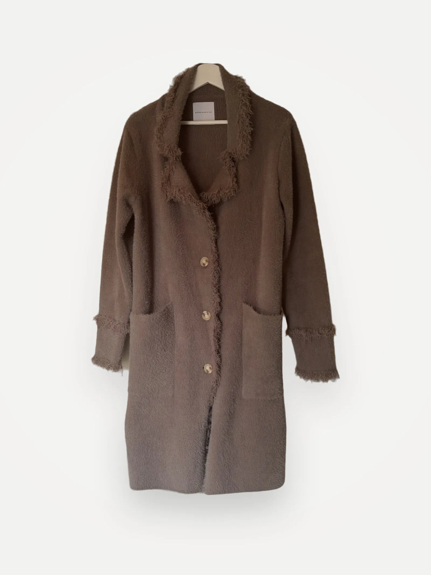 Rino & Pelle Catena Fringe, Taupe Cardigan