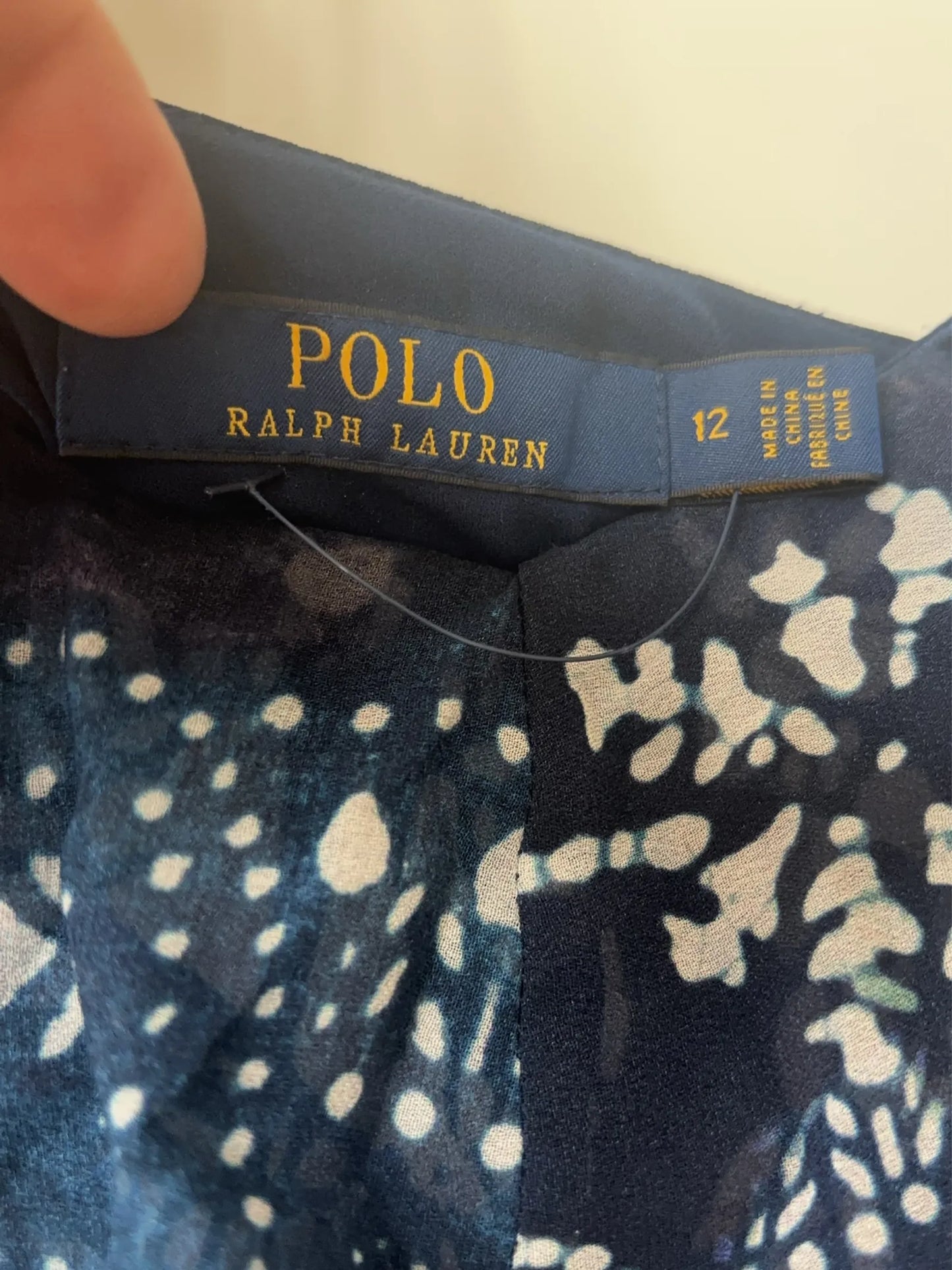 Ralph Lauren-sidenklänning NWOT