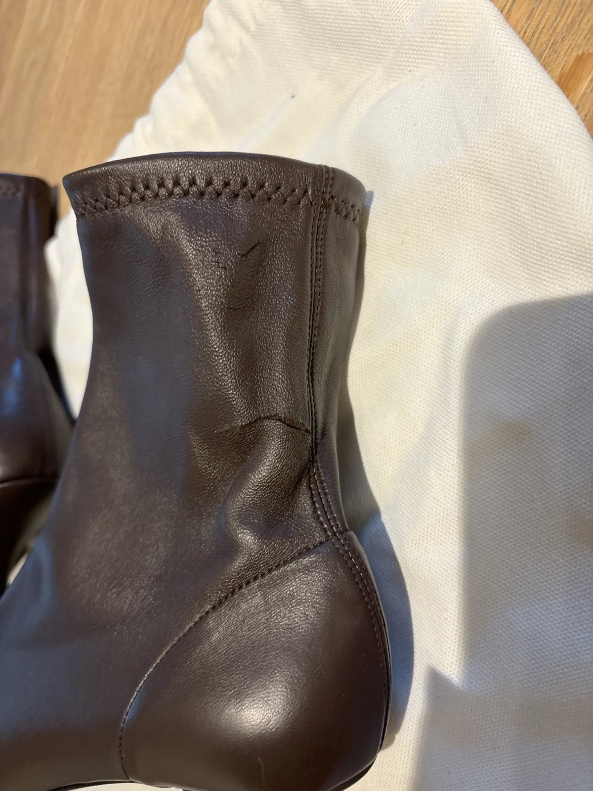 Toteme Leather Sock-skinnboots NWT