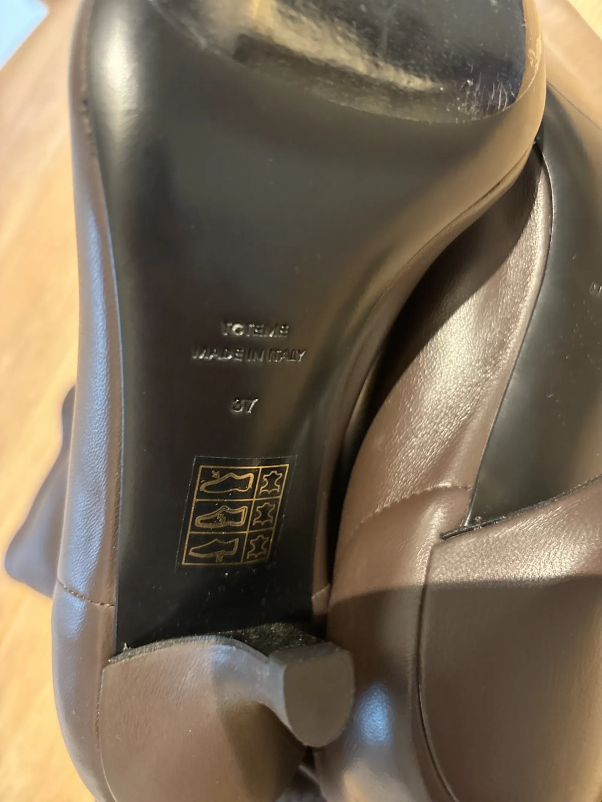 Toteme Leather Sock-skinnboots NWT