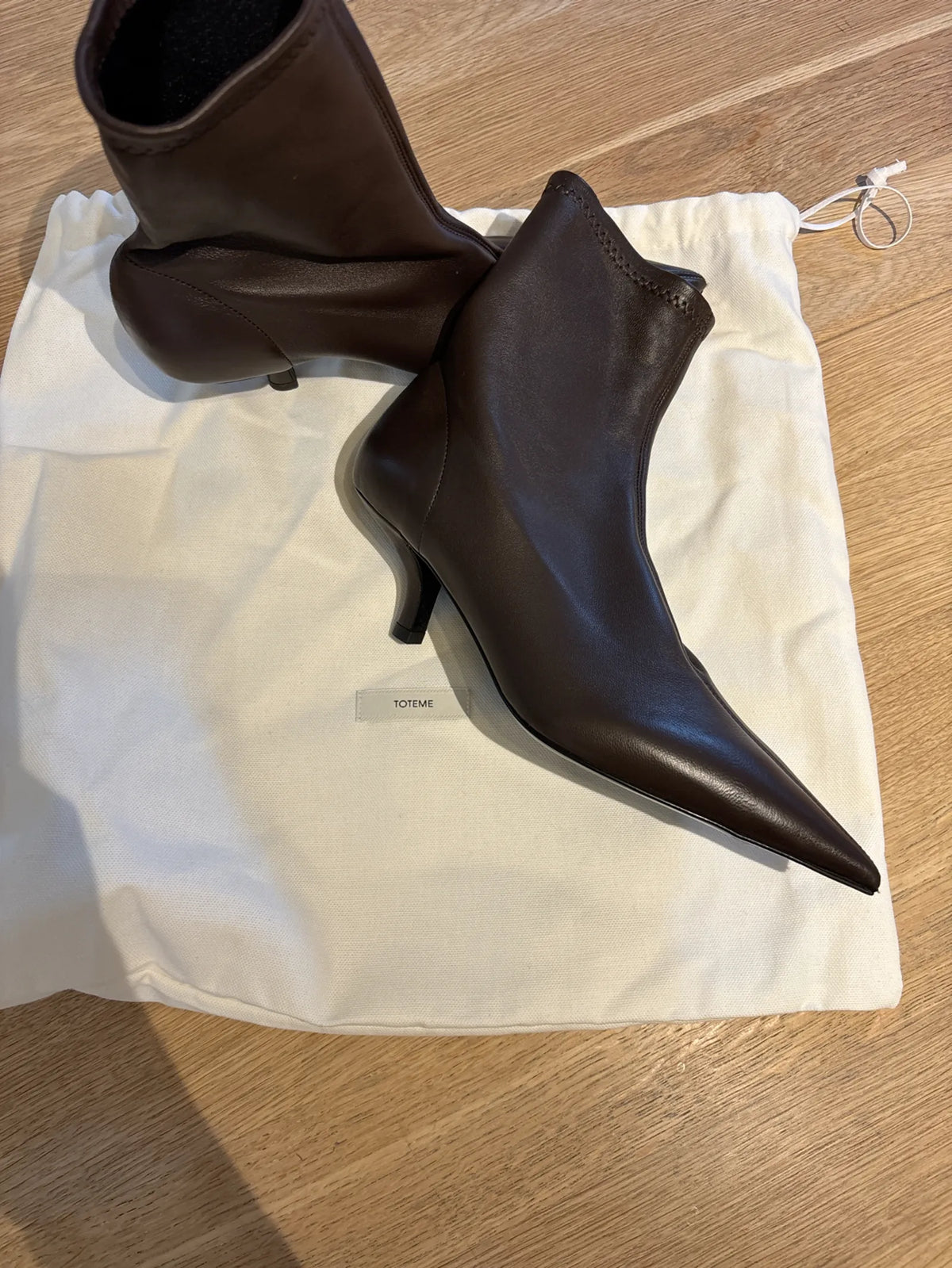 Toteme Leather Sock-skinnboots NWT