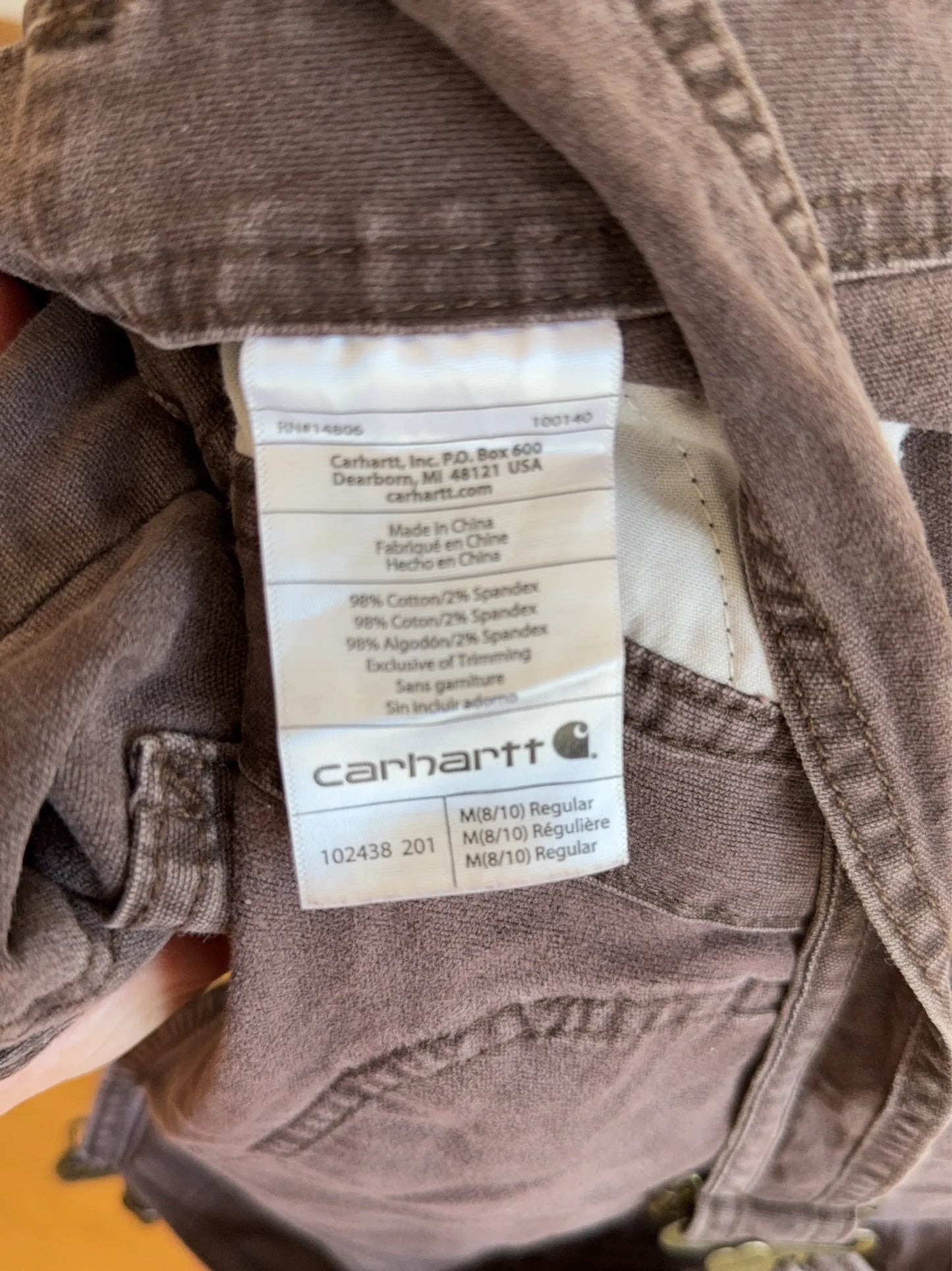 Carhartt Dungaree Overall Double Knee Trousers